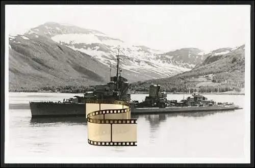 Foto AK - Z 16 Friedrich Eckoldt - Zerstörer deutsche Kriegsmarine Norwegen