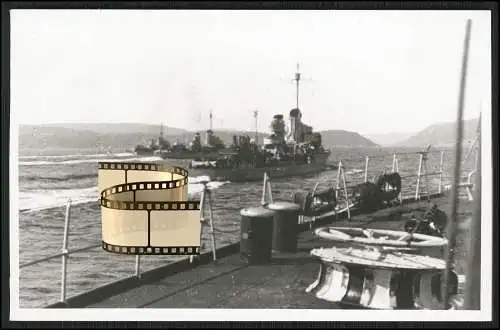 Foto AK 6. Zerstörer-Flottille Kriegsschiffe Küste Norwegen