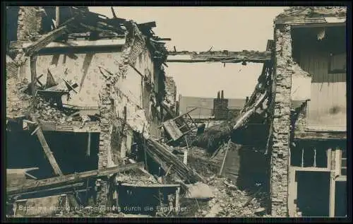 Echt Foto AK 1. WK Bapaume Pas de Calais Somme Beschießung durch Engländer 1916