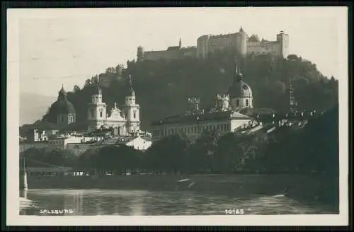 2x Foto AK Ansichtskarte Postkarte Salzburg Österreich Blick vom Kapuziner gel.