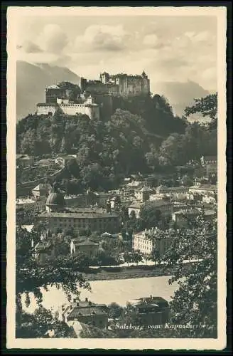 2x Foto AK Ansichtskarte Postkarte Salzburg Österreich Blick vom Kapuziner gel.