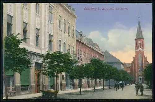 AK Bohumín Oderberg Region Mährisch Schlesien, Koppgasse mit Kirche 1918