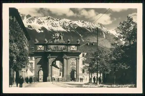 4x Foto AK Ansichten Innsbruck in Tirol Österreich Karten gelaufen