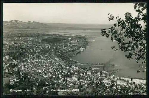 Risch Lau Foto AK Bregenz am Bodensee Vorarlberg Luftbild vom Ort Karte gelaufen