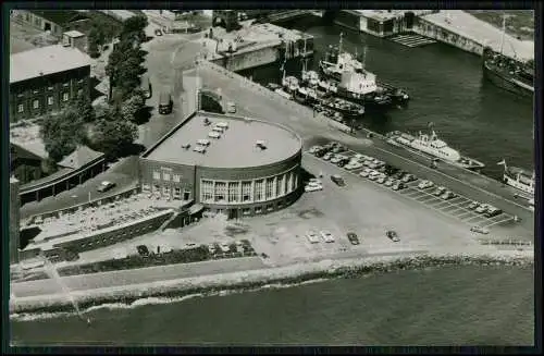 Foto AK Aenne Kneten Wilhelmshaven Pavillon Kaiser Wilhelm Brücke Luftbild