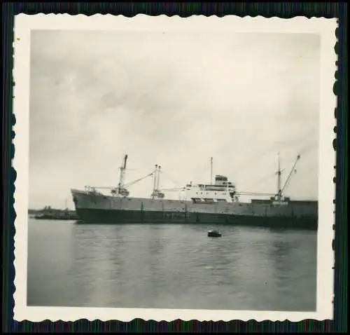 6x Foto Schiff Frachter Tanker Dampfer Hafen Hamburg Amsterdam Emden uvm 1950-60