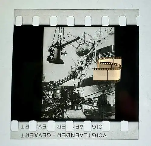 Zelluloid Dia-Negativ-Film Foto - Kriegsmarine - 4 x 3,5 cm Kriegsschiff