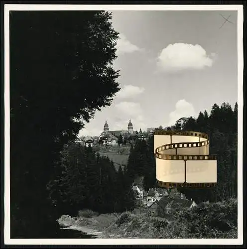 Foto Freudenstadt Nordschwarzwald, Blick zum Ort und auf die Stadtkirche 1938