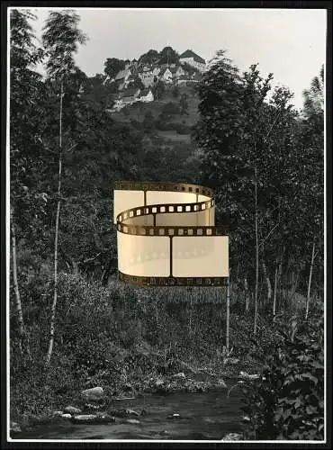 Foto Maienfels Wüstenrot in Württemberg Blick vom Bach zum Berg um 1940