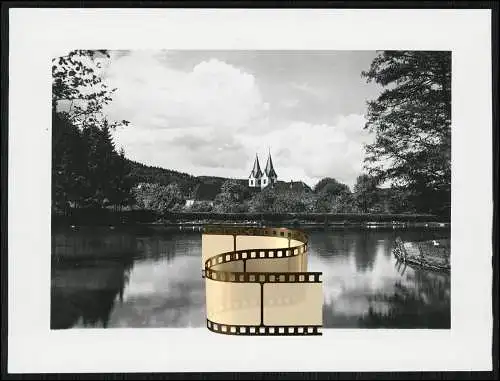 Altes Foto Murrhardt in Württemberg Partie am See Blick auf Kirche um 1940