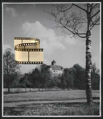 Altes Foto Laubach Abtsgmünd Ostalbkreis, Schloss Laubach im Leintal um 1940