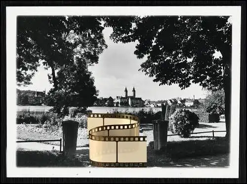 Altes Foto Waldsee in Oberschwaben Baden Württemberg, Durchblick zur Stadt 1938