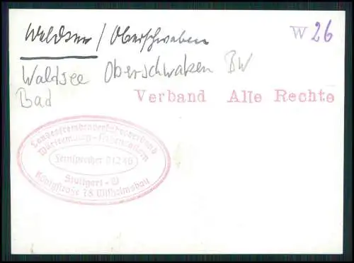 Altes Foto Waldsee in Oberschwaben Baden Württemberg, Durchblick zur Stadt 1938