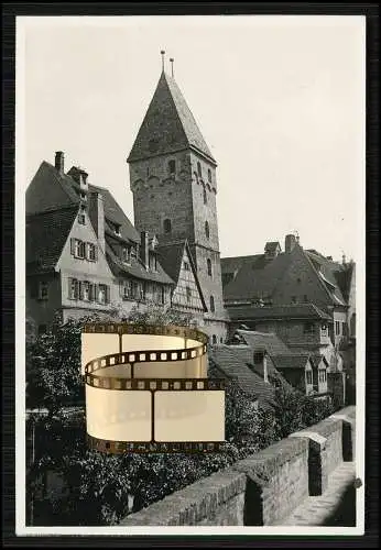 Altes Foto Ulm an der Donau, Stadtmauer mit Metzgerturm um 1936