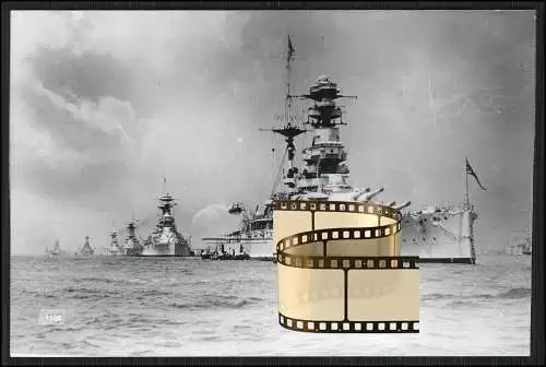 Foto HMS Royal Sovereign und andere Schlachtschiff Revenge-Klasse ab 1916 1. WK