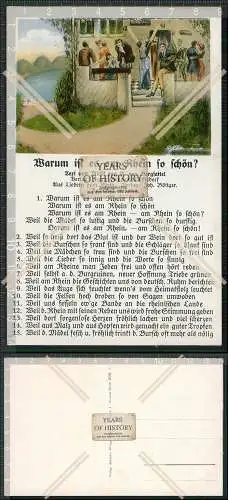 AK Lied Ansichtskarte Postkarte Warum ist es am Rhein so schön, A. v. Bergsattel