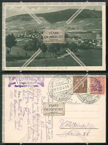 AK Oberwiesenthal Erzgebirge Fichtelberg Panorama 1922 gel. schöne Stempel