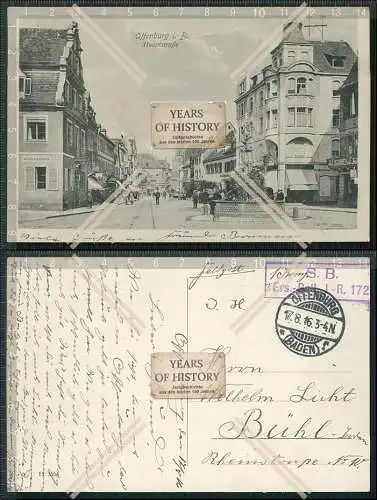 AK Offenburg im Breisgau Hauptstraße 1916 Feldpost gelaufen 
