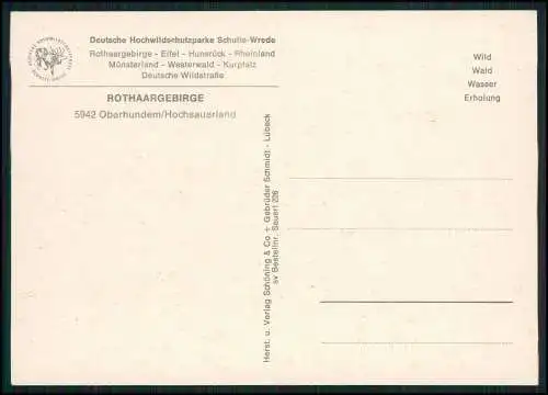 AK ROTHAARGEBIRGE Oberhundem Hochsauerland Deutsche Hochwildschutzparke Schulte