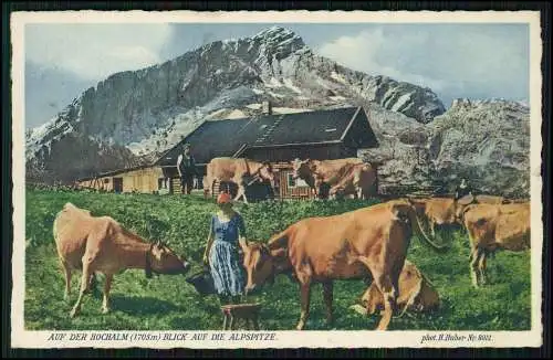 3x AK Garmisch Partenkirchen Aule Alm mit Zugspitzmassiv uvm. 1939 gelaufen