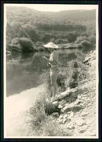 17x Foto Bad Ems an der Lahn Camping und Angel Sommerfrische Urlaub um 1950