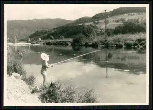 17x Foto Bad Ems an der Lahn Camping und Angel Sommerfrische Urlaub um 1950