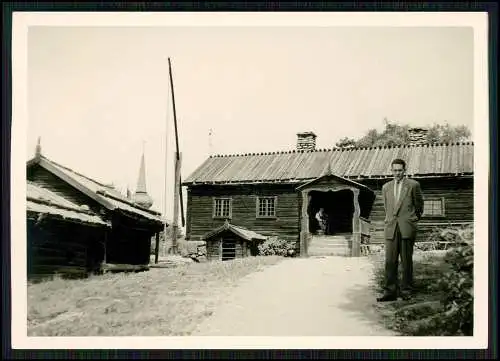 16x Foto Schweden Stockholm Reise um 1950 auch Ansichten außerhalb Dorf Holzhaus