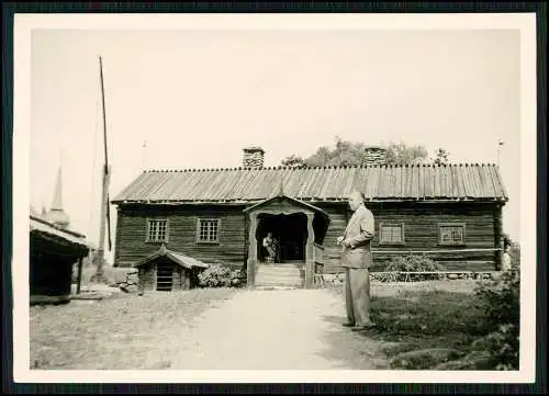 16x Foto Schweden Stockholm Reise um 1950 auch Ansichten außerhalb Dorf Holzhaus