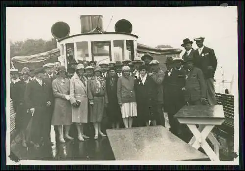 7x Foto Reise mit Bus Omnibus und Binnenschifffahrt Deutschland 1930