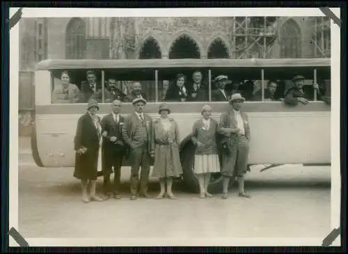 7x Foto Reise mit Bus Omnibus und Binnenschifffahrt Deutschland 1930