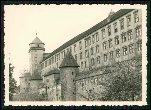 2x Foto Würzburg am Main St. Burkard von der Festung Marienberg gesehen