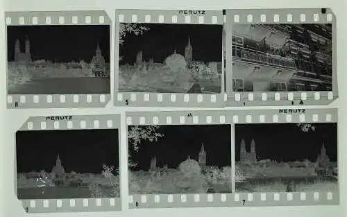 6xOriginal Negativ 1939-45 - Wiesbaden in Hessen Panorama Blick auf Kirchen uvm.