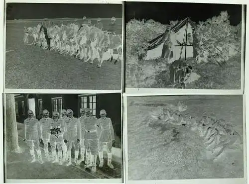 4x Original Negativ 1939-45 - Deutsche Soldaten der Wehrmacht im Einsatz