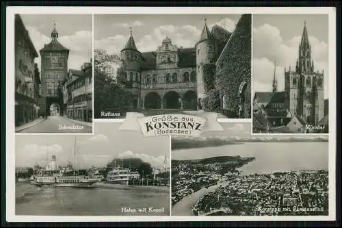 2x AK Konstanz am Bodensee, Hafeneinfahrt, Signalturm, Salondampfer uvm. um 1939