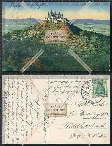 AK Burg Hohenzollern 1914 Stempel Truppenübungsplatz Heuberg Feldpost gelaufen