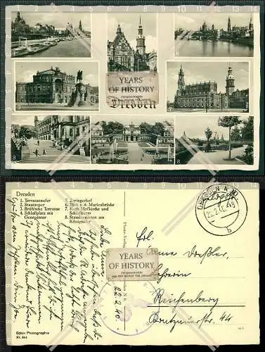 Orig. Foto AK Dresden Feldpost 1940 gel. Mehrfachansicht  