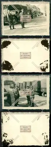 Orig. Foto 2x Soldaten Fahrzeuge LKW Vormarsch und vieles mehr 