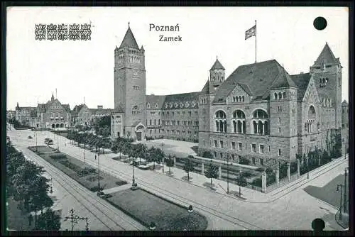 AK Poznan Posen Zamek Ziemstwo Kredytowe 1939 Feldpost gel. Nachrichten Abt. 33