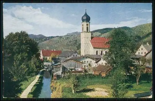 AK Oberammergau in Oberbayern, Partie am Mühlbach 1926 gelaufen