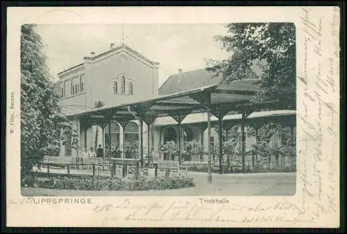 AK Bad Lippspringe im Kreis Paderborn, Blick auf die Trinkhalle 1901 gelaufen