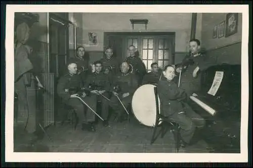 Foto 14x9cm - Soldaten Wehrmacht Musik am Klavier Geige Trompete uvm.