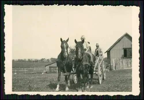 17x Foto Bauern Bauernhof Gut o.ä. Ernte Pferde Geräte Herzogtum Lauenburg 1939