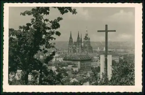 Foto AK Praha Prag Tschechien, Kriz ve Strahovske zahrade 1941 gelaufen