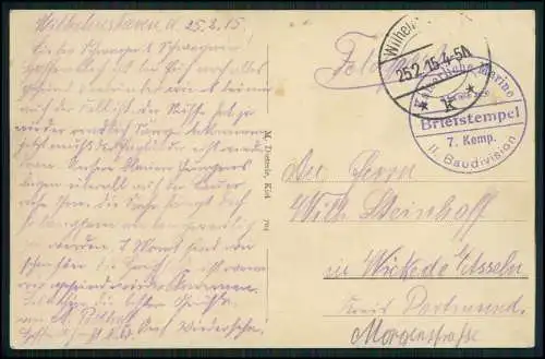 AK Hoch-Torpedoboot auf hoher See 1915 Feldpost Kaiserliche Marine gelaufen