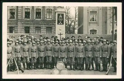 3x Foto AK Denkmal 1870-71 ? Nike Siegesgöttin Soldaten Wehrmacht 1933 Gruppe