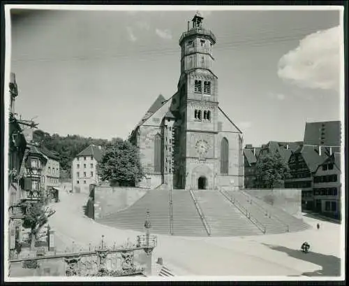 Foto 20x16 cm Schwäbisch Hall in Württemberg Marktplatz, Michaeliskirche um 1940