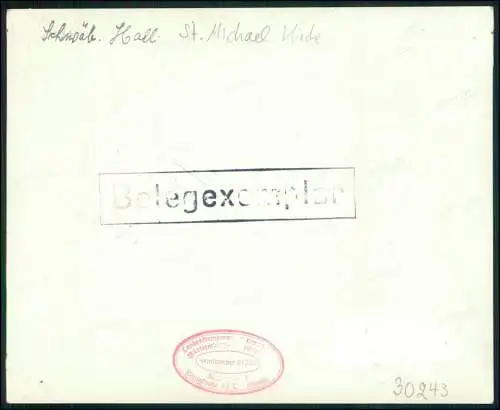 Foto 20x16 cm Schwäbisch Hall in Württemberg Marktplatz, Michaeliskirche um 1940