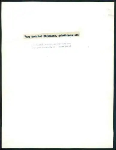 Foto 23x18 cm Kirchheim unter Teck Baden Württemberg Teckturm Burg Teck um 1940