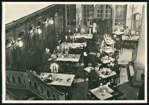 Foto 20x14 cm Lübeck Schabbelhaus Restaurant Innenansicht Soldat Wehrmacht Tisch