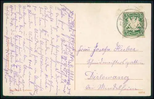 AK Treuchtlingen im Altmühltal Weißenburg-Gunzenhausen Perlachberg 1908 gelaufen